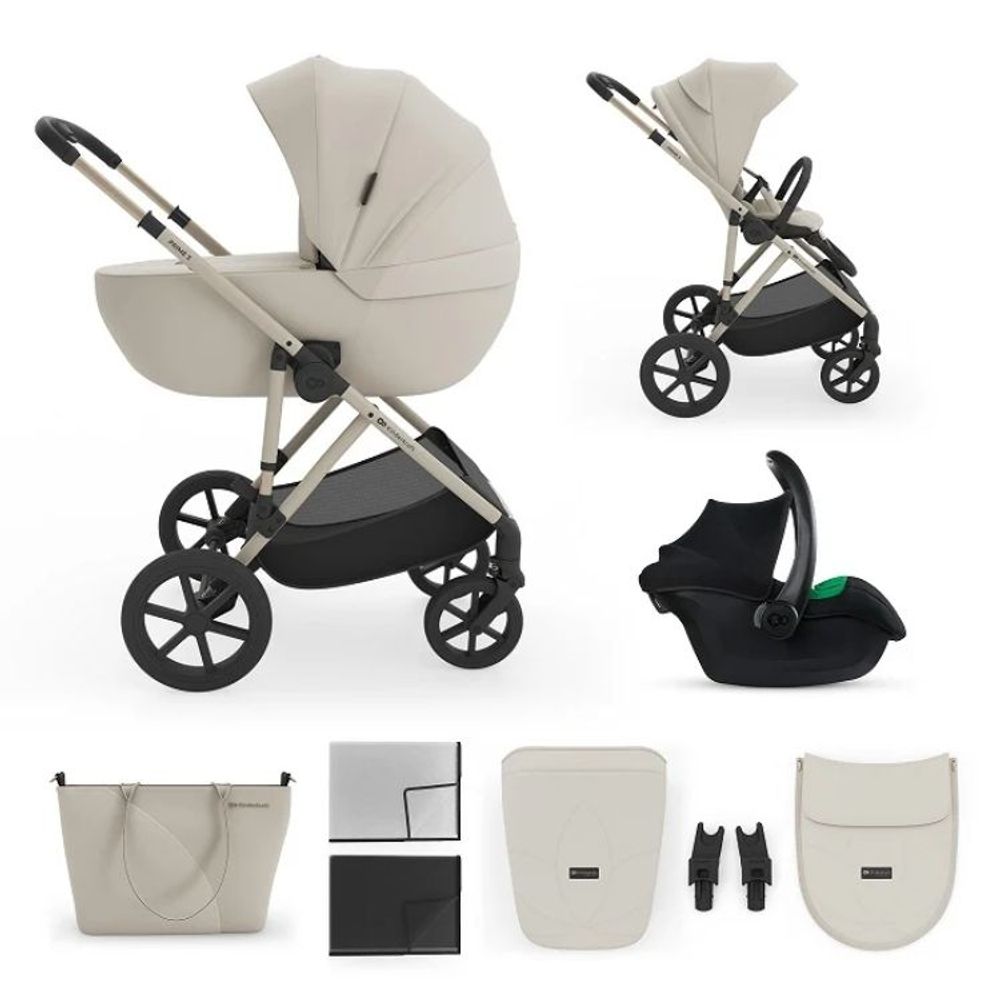 Kinderkraft Kolica 3u1 Prime 3, Beige slika 1