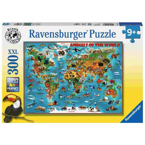 Ravensburger Puzzle karta svijeta životinja 300kom slika 1