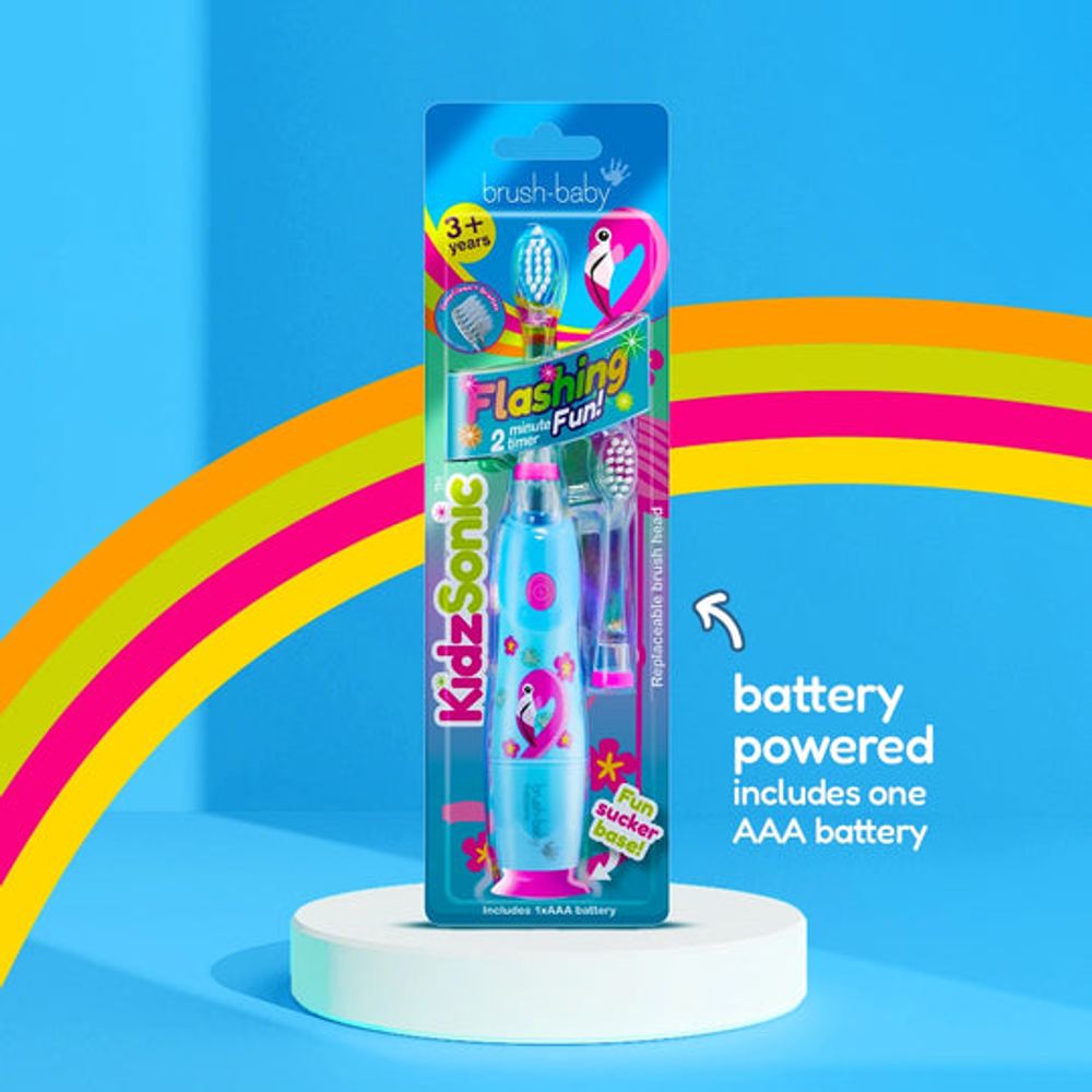 Brush-Baby Dječija električna četkica za zube KidzSonic Flamingo slika 7