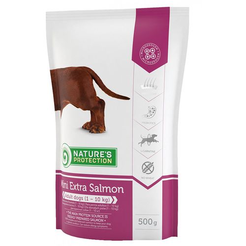 Nature's Protection Super Premium Mini Adult Extra Losos, hrana za pse 7.5 kg slika 1