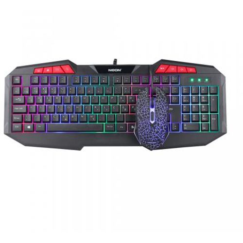 Tipkovnica + miš NEON HYPNOS KIT, gaming, žična, backlight, rainbow slika 2