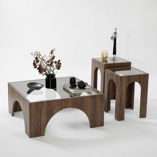 Seine 2 - Transparent, Walnut Transparent
Walnut Coffee Table Set slika 8