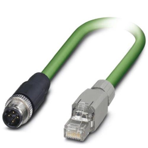 Phoenix Contact 1403496 M12 / RJ45 mrežni kabel, Patch kabel cat 5, cat 5e SF/UTP 3.00 m zelena vatrostalan 1 St. slika 1