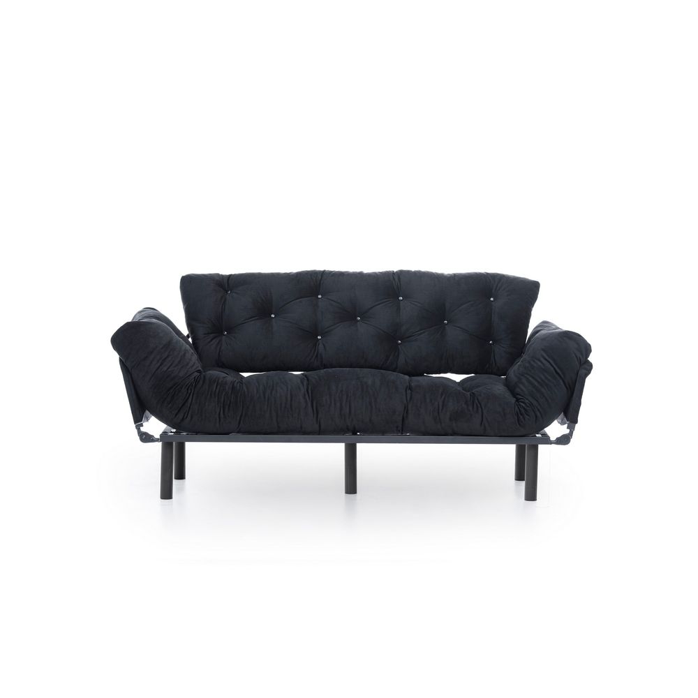 Nitta Triple - Crni Troosni Sofa na Razvlačenje slika 3