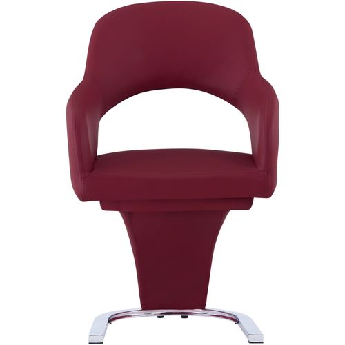 Blagovaonske stolice od umjetne kože 6 kom crvena boja vina slika 3