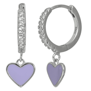 J&B Jewellery 925 Srebrne Alke 0037 - Purple