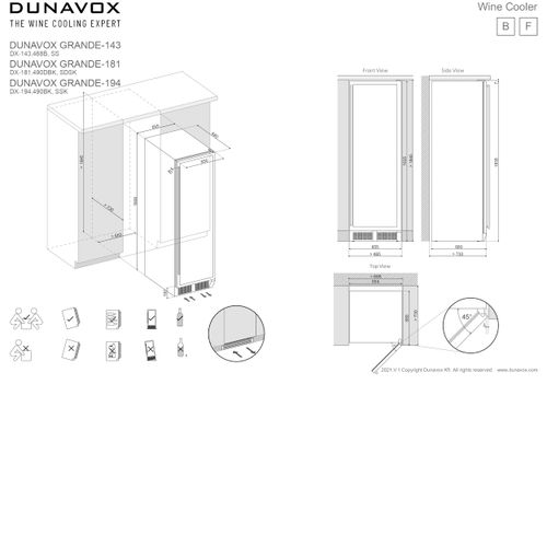 DX-143.468SS DUNAVOX vinska vitrina slika 7