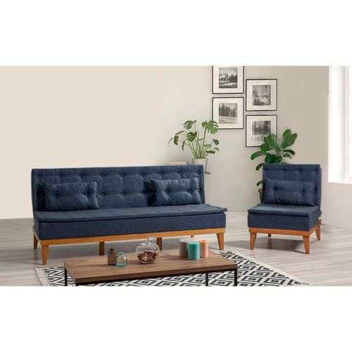 Fuoco-TKM06-1048 Dark Blue Sofa-Bed Set slika 2