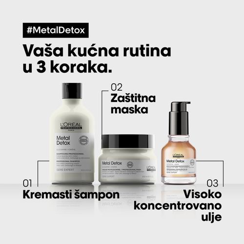 Loreal Professionnel Paris Metal Detox Profesionalni kremasti šampon za čišćenje protiv metala 300ml slika 8