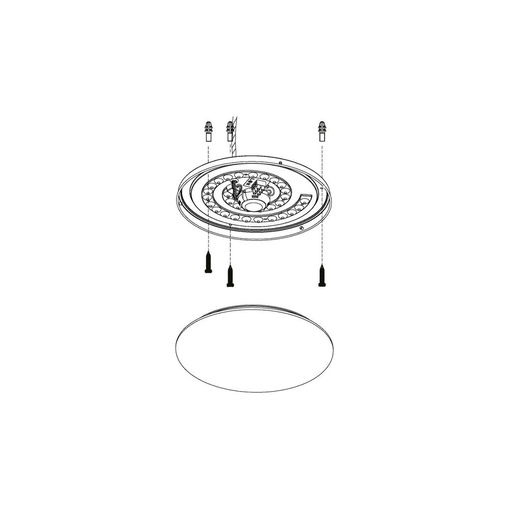 Eglo Frania-a plafonjera LED, 12W, promjer 300mm, sa daljinskim upravljačem, dimabilna, bijela/kristal slika 5