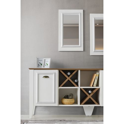 Rustic Console with Mirror White
Walnut Console slika 3