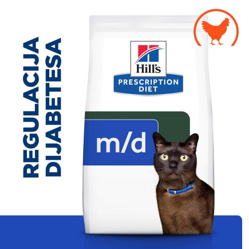 Hill's Prescription Diet m/d Diabetes Care Hrana za Mačke s Piletinom, 1,5 kg slika 1