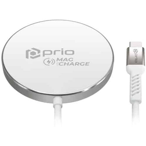 PRIO 15W bežični punjač MagSafe (USB C) srebrni slika 1