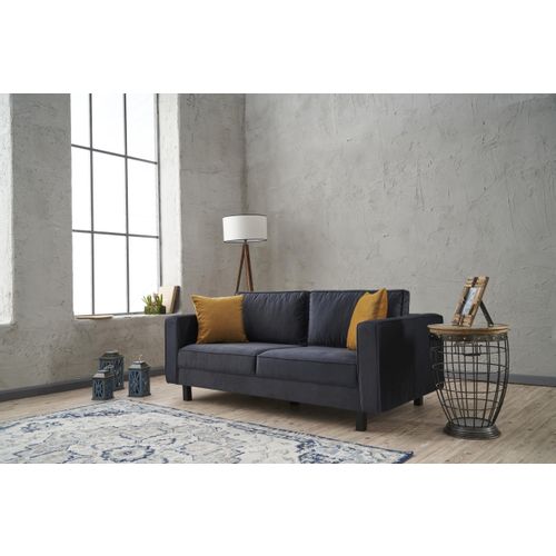 Atelier Del Sofa Dvosjed, Antracit, Kale Velvet - Anthracite slika 2