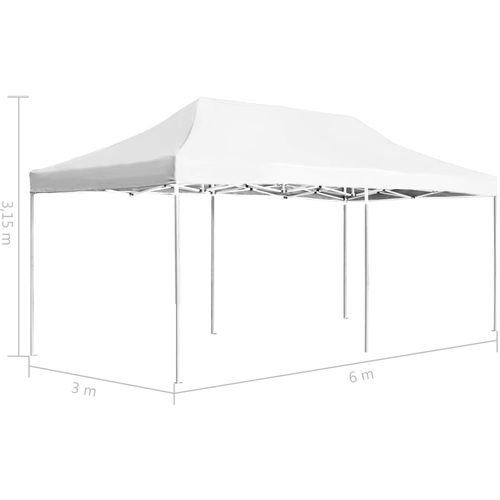 Profesionalni sklopivi šator za zabave 6 x 3 m bijeli slika 8