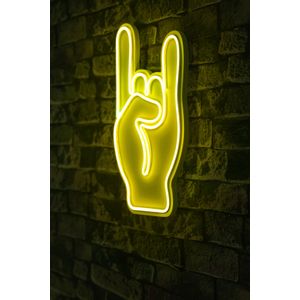 Wallity Ukrasna plastična LED rasvjeta, Rock N Roll Sign - Yellow