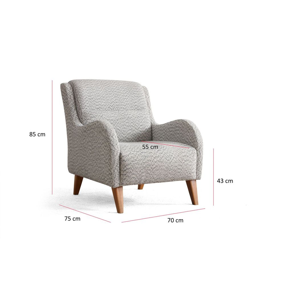 Wing Chair Nice Bergere - Boje: krem plava slika 7