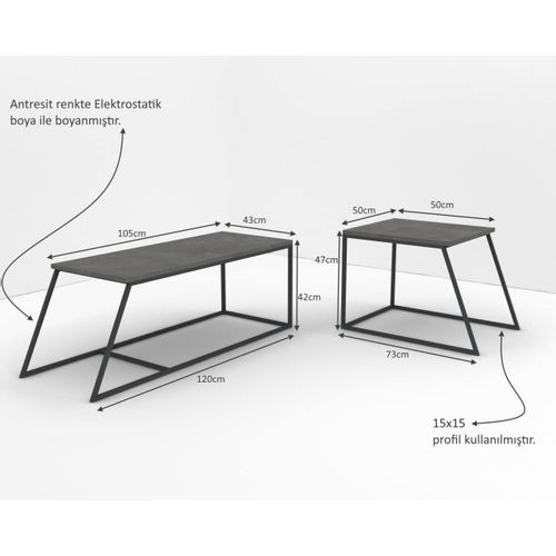 Gauge Concept Stolić za kavu set komada Kary Alicia slika 4