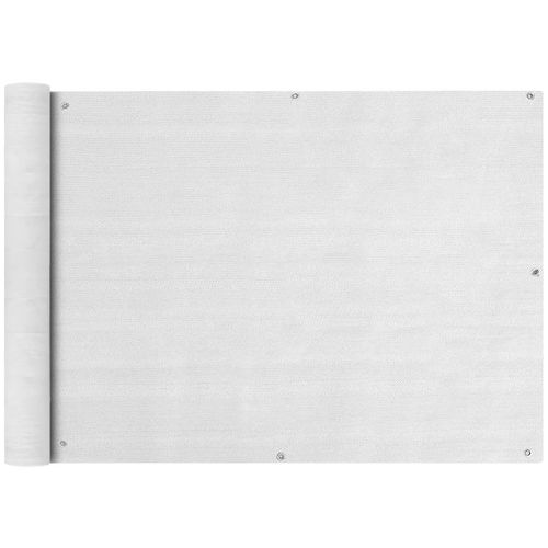 Balkonska Zaštita HDPE 75x400 cm Bijela slika 9