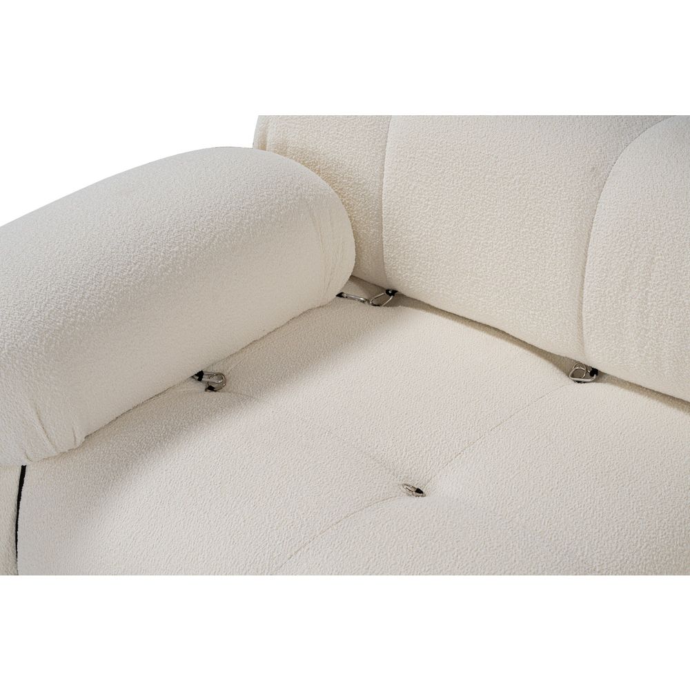 Bubble 2 Sjedala (L1-1R) - Krem Krem Sofa slika 11