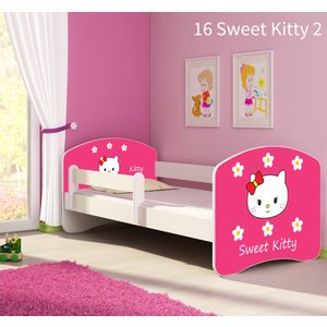 Dječji krevet ACMA s motivom, bočna bijela 180x80 cm - 16 Sweet Kitty 2