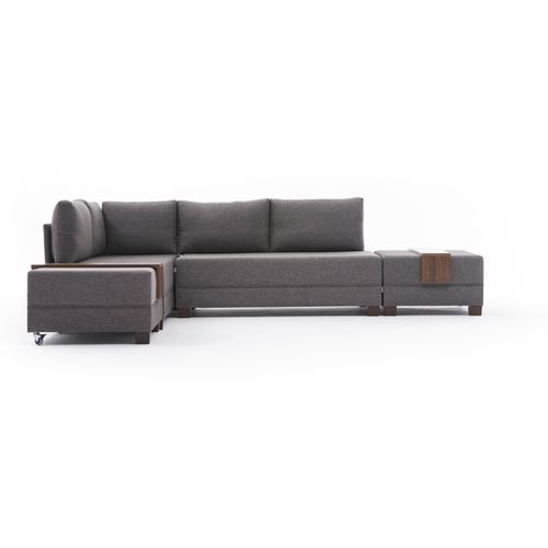 Atelier Del Sofa Kutna garnitura na razvlačenje FLY CORNER, lijeva, smeđa, Fly Corner Sofa Bed Left - Brown slika 6