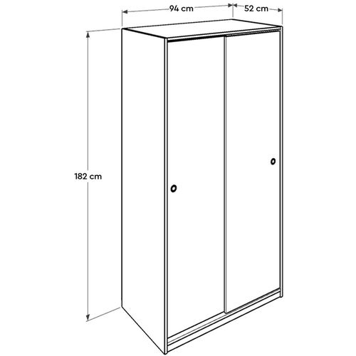 SWD-402-BB-2 White Wardrobe slika 6