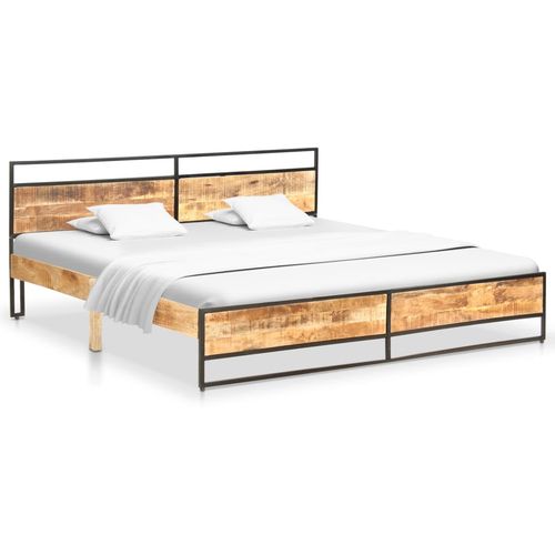 Okvir za krevet od grubog masivnog drva manga 200 x 200 cm slika 1