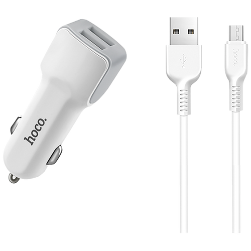 hoco. Auto punjač sa micro USB kabelom, 2 x USB, 5 V/2.4 A - Z23 Grand Style set, micro USB slika 5