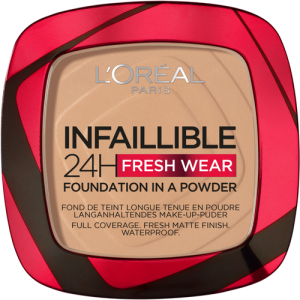 L'Oréal Paris Infallible Fresh Wear 24H Kompaktni puder u kamenu 140 Golden Beige 9g