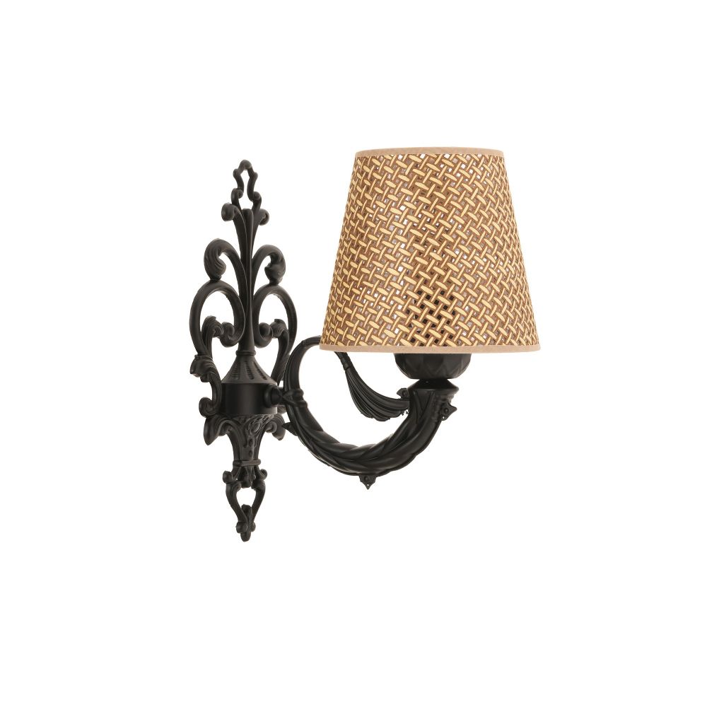 Lampa za zid Lily Hazeran - Prirodna, Crna Prirodna slika 3