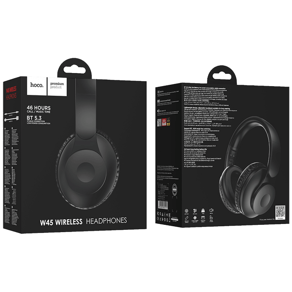 hoco. Slušalice bežične, Bluetooth - W45 Enjoy, Black slika 4