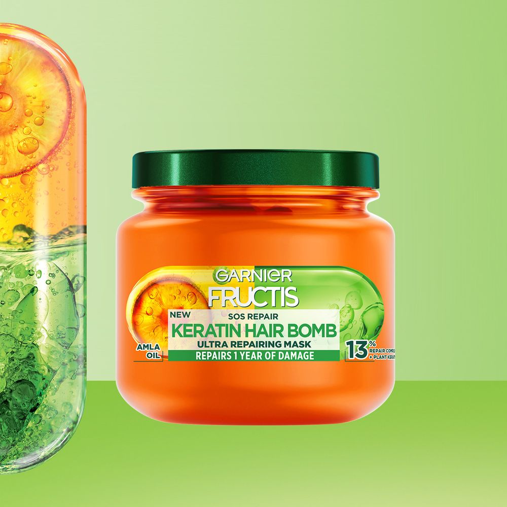 Garnier Fructis Sos Repair Keratin Hair Bomb Maska 320ml slika 3
