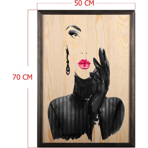 Wallity Drvena uokvirena slika, Woman Silhouette XL slika 3