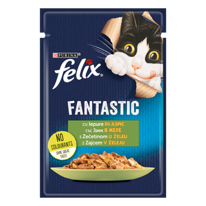 FELIX Fantastic, za odrasle mačke, mokra hrana sa zečetinom u želeu, 85g