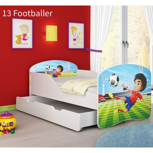Dječji krevet ACMA s motivom + ladica 140x70 cm - 13 Footballer slika 1