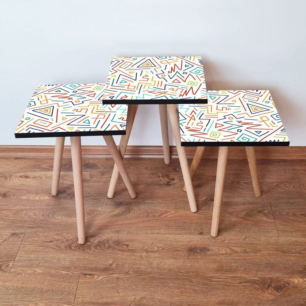 Nesting Table 3Shp216 - Višenamjenski Set Stolova (3 Komada) slika 1