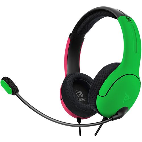 PDP NINTENDO SWITCH WIRED HEADSET LVL40 PINK / GREEN slika 1