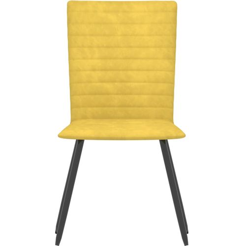 Blagovaonske stolice 6 kom žute baršunaste slika 29