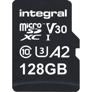 Integral Micro SD kartica 128GB 4K, brzina čitanja 180MB/s, pisanja 90MB/s, MicroSDXC A2 C10 U3 UHS-I V30