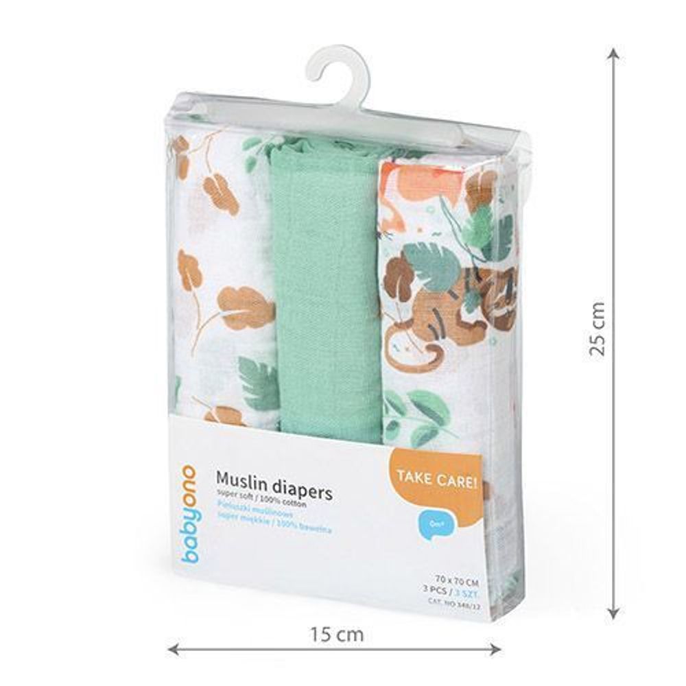 348/12 pelene muslin 3kom zelene slika 7