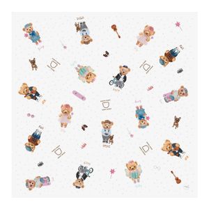 Ceba Baby Less mess podloga (120x120 cm) Fluffy Puffy Teddy Bears Team