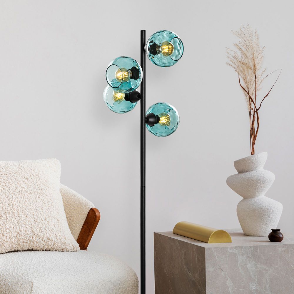 Podna Lampa Benek 15-14532 - Plava i Crna slika 2