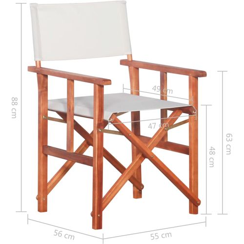 Redateljske stolice 2 kom od masivnog bagremovog drva slika 9