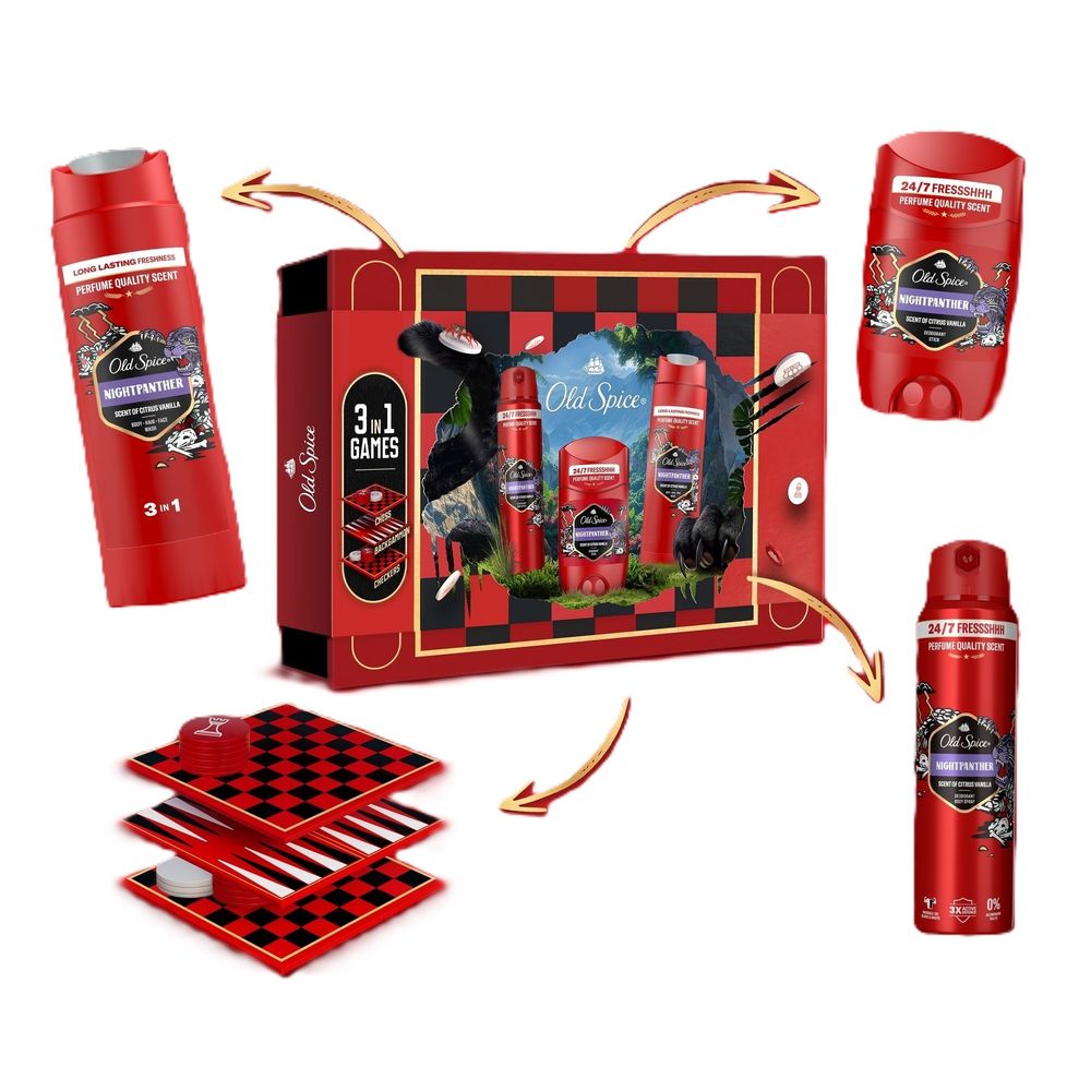 Old Spice poklon set za muškarce Nightphanter gratis društvene igre slika 2