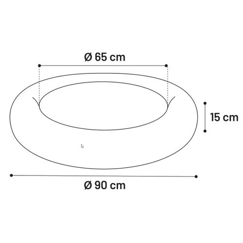 JASTUK KREMS OKRUGLI TAMNO PLAVI fi 90cm slika 2