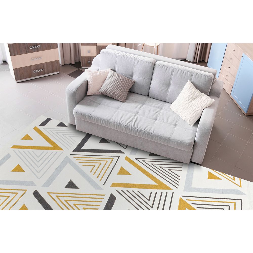 Ar 18 Žuti Sivi Tepih za Hodnik (80 x 150 cm) slika 1