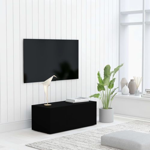 TV ormarić crni 80 x 34 x 30 cm od iverice slika 1