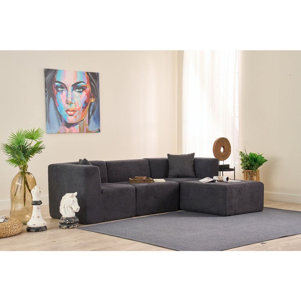 Ugaona Sofa Raks - boja: antracit slika 3