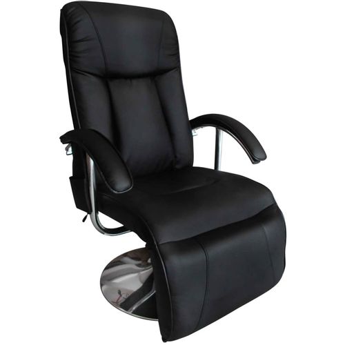 Masažna stolica od umjetne kože crna slika 41
